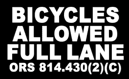 Backpatch #101: Bicycles Allowed Full Lane