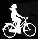 Patch #008: Woman on Bicycle